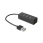 HUB 4 PUERTOS 2-0 MEDIARANGE MRCS502 BLACK