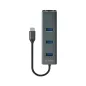 HUB SAVIO USB(C) - 3 X USB(A) 3-1 + 1 X RJ45