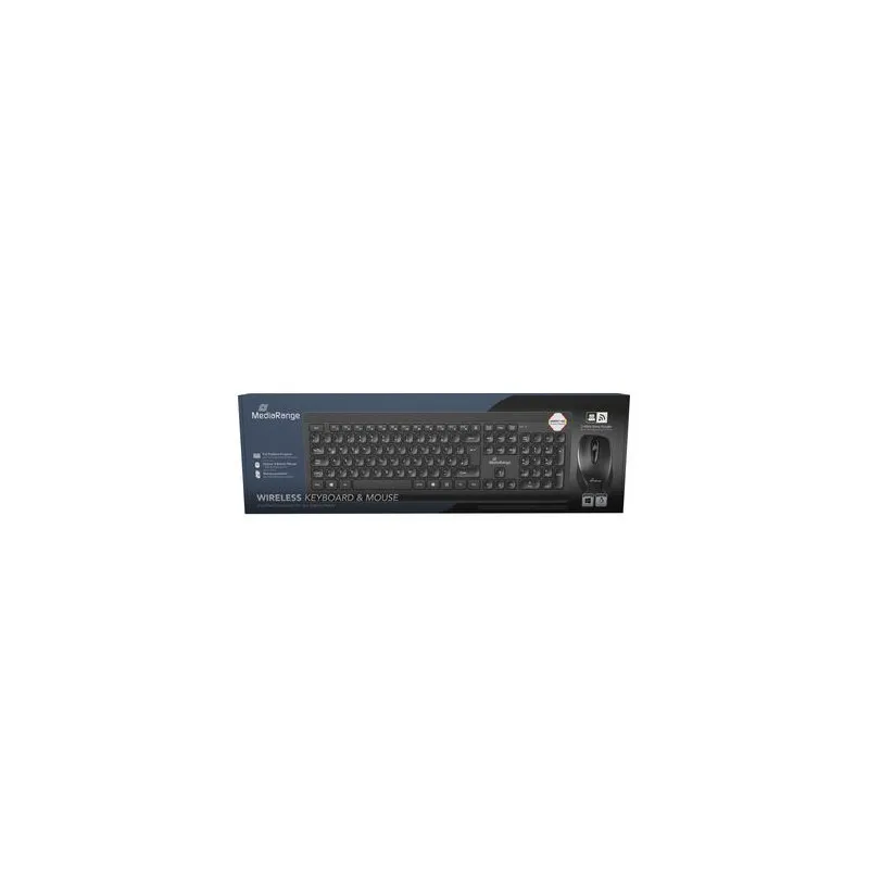 TECLADO + RATON WIRELESS MEDIARANGE MROS104 ES BLACK - 1200
