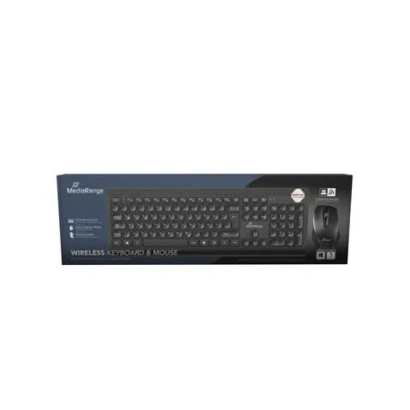 TECLADO + RATON WIRELESS MEDIARANGE MROS104 ES BLACK - 1200