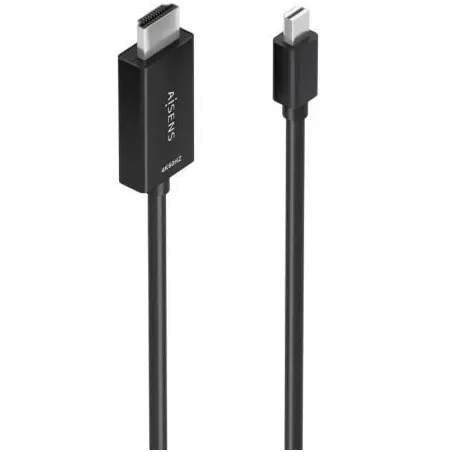Cable Conversor Aisens A125-0886- Mini DisplayPort Macho - HDMI 4K Macho- 1m- Negro