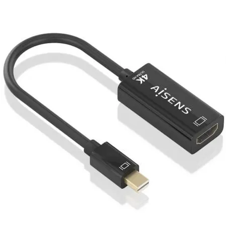 Conversor Aisens A125-0904- Mini DisplayPort Macho - HDMI Hembra- 15cm- Negro