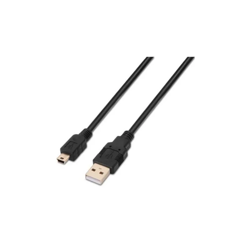 Cable USB 2-0 Aisens A101-0026- USB Macho - MiniUSB Macho- Hasta 2-5W- 60Mbps- 3m- Negro