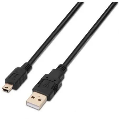 Cable USB 2-0 Aisens A101-0026- USB Macho - MiniUSB Macho- Hasta 2-5W- 60Mbps- 3m- Negro