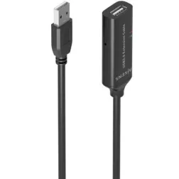 Cable Alargador USB 2-0 Aisens A101-0916- USB Macho - USB Hembra- 15m- Negro