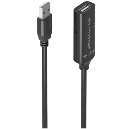 Cable Alargador USB 2-0 Aisens A101-0916- USB Macho - USB Hembra- 15m- Negro