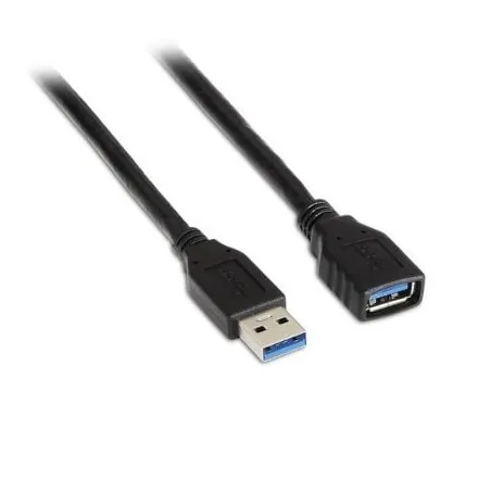 Cable Alargador USB 3-0 Aisens A105-0041- USB Macho - USB Hembra- Hasta 9W- 625Mbps- 1m- Negro