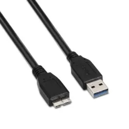 Cable USB 3-0 Aisens A105-0044- USB Macho - MicroUSB Macho- 5Gbps- 2m- Negro