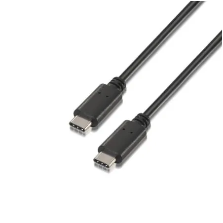 Cable USB 2-0 Tipo-C Aisens A107-0058- USB Tipo-C Macho - USB Tipo-C Macho- 480Mbps- 3m- Negro