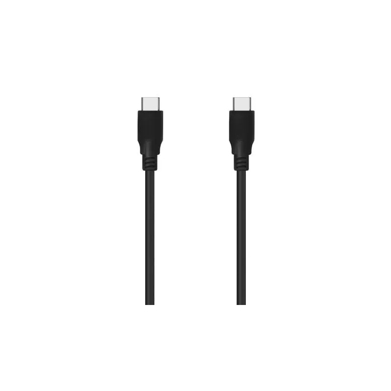 Cable USB 3-2 Tipo-C Aisens A107-0704 20GBPS 5A 100W- USB Tipo-C Macho - USB Tipo-C Macho- Hasta 100W- 20Gbps- 2m- Negro
