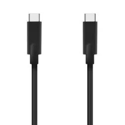 Cable USB 3-2 Tipo-C Aisens A107-0705 10GBPS 5A 100W- USB Tipo-C Macho - USB Tipo-C Macho- Hasta 100W- 10Gbps- 3m- Negro