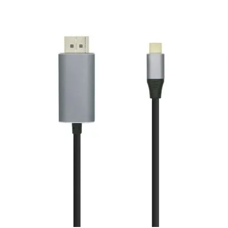 Cable DisplayPort Aisens A109-0395- USB Tipo-C Macho - DisplayPort Macho- Hasta 27W- 1250Mbps- 1-8m- Negro