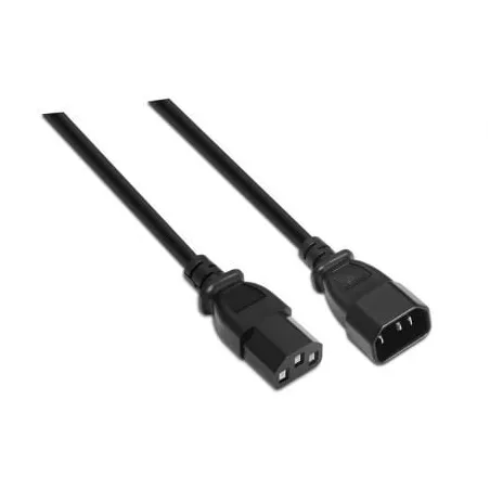 Cable Alargador de Alimentación CPU Aisens A132-0171- IEC C13 Hembra - IEC C14 Macho- Hasta 1500W- 1-5m- Negro