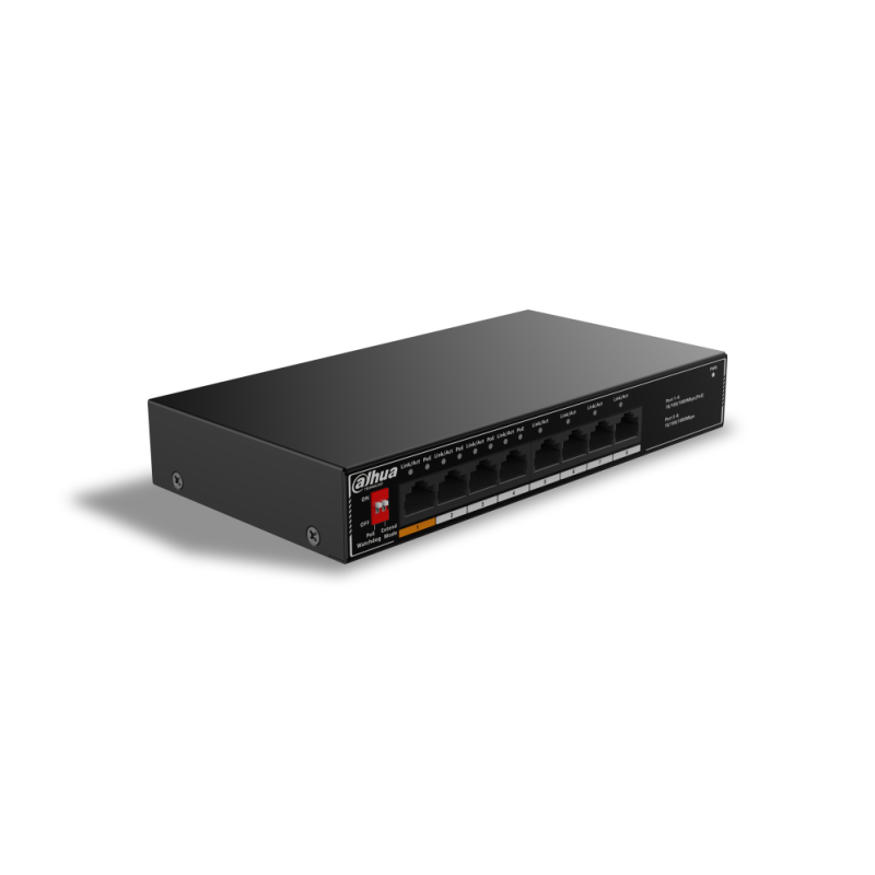 SWITCH IT DAHUA DH-SG1008LP 8-PORT UNMANAGED DESKTOP SWITCH WITH 4-PORT POE