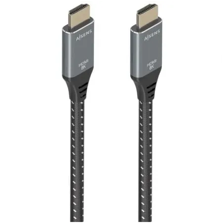 Cable HDMI 2-1 8K Aisens A150-0877- HDMI Macho - HDMI Macho- 7m- Gris y Negro