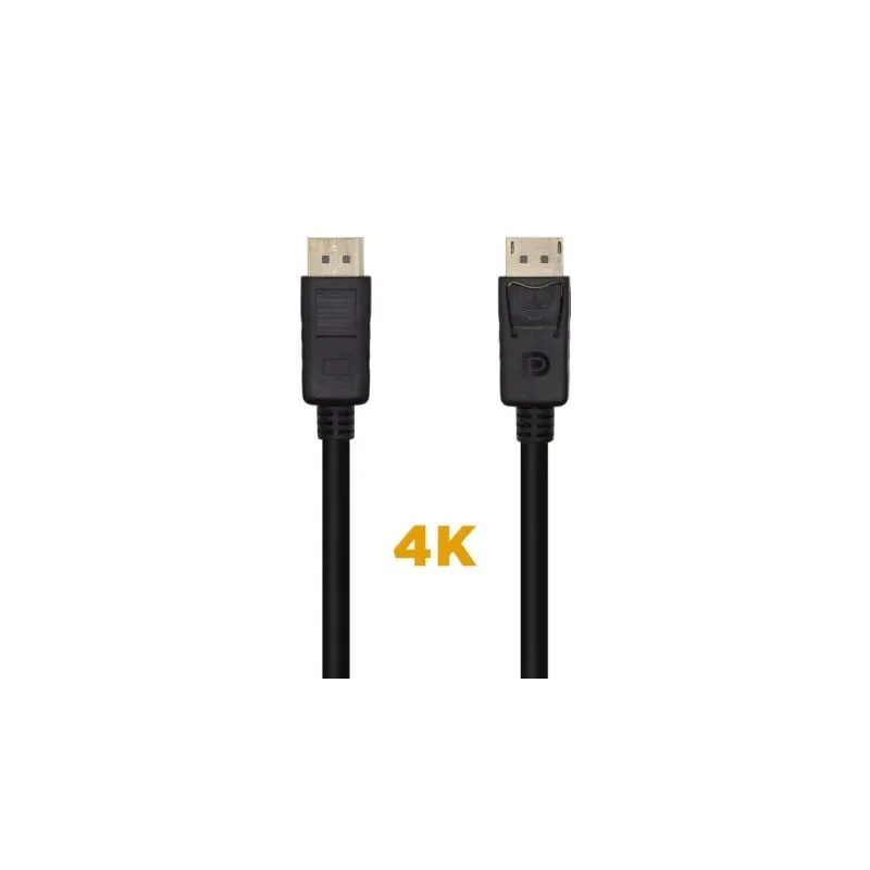 Cable DisplayPort 1-2 4K Aisens A124-0455- DisplayPort Macho - DisplayPort Macho- 1m- Negro