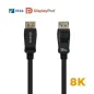 Cable DisplayPort 1-4 8K Aisens A149-0431- DisplayPort Macho - DisplayPort Macho- 1m- Certificado- Negro