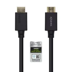 Cable HDMI 2-1 8K Aisens A150-0424- HDMI Macho - HDMI Macho- 3m- Certificado- Negro