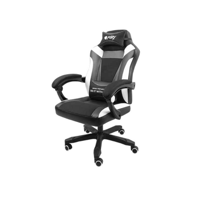 SILLA GAMING FURY AVENGER M+ GASLIFT 3 150KG NEGRA-BLANCA