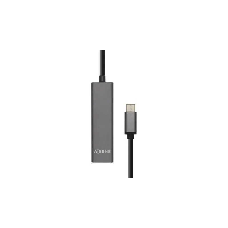 Hub USB Tipo-C Aisens A109-0403- 4xUSB- Gris