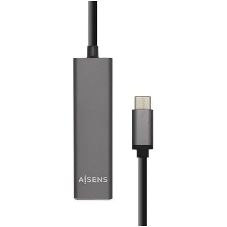 Hub USB Tipo-C Aisens A109-0403- 4xUSB- Gris