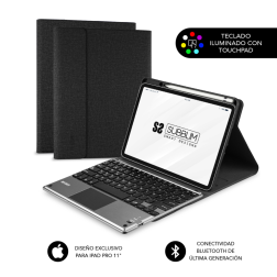 Funda con Teclado Subblim Keytab Pro Bluetooth Touchpad para Tablets Apple iPad Pro de 11" 2020- Negra