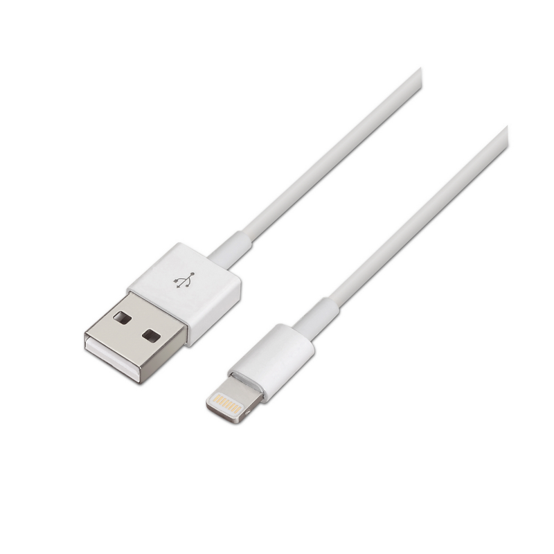 CABLE USB(A) 2-0 A LIGHTNING 2-0 AISENS 1M BLANCO
