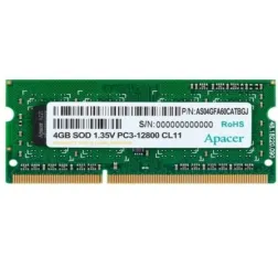 Memoria RAM Apacer DV-04G2K-KAM 4GB- DDR3L- 1600MHz- 1-35V- SODIMM