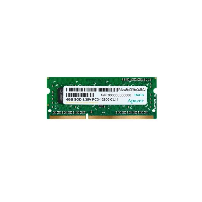 Memoria RAM Apacer DV-04G2K-KAM 4GB- DDR3L- 1600MHz- 1-35V- SODIMM