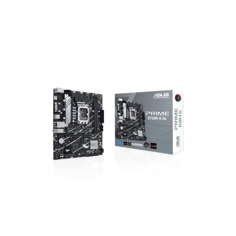 Placa Base Asus Prime B760M-K D4 Socket 1700- DDR4- PCIe 4-0- Micro ATX