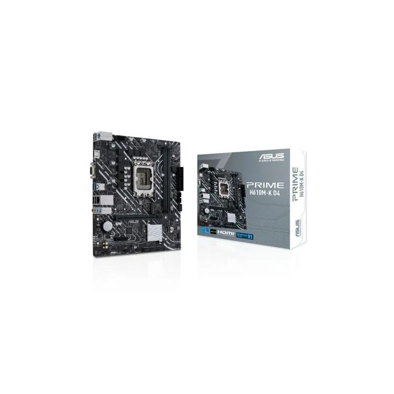 Placa Base Asus Prime H610M-K D4- Socket 1700- DDR4- PCIe 4-0- Micro ATX