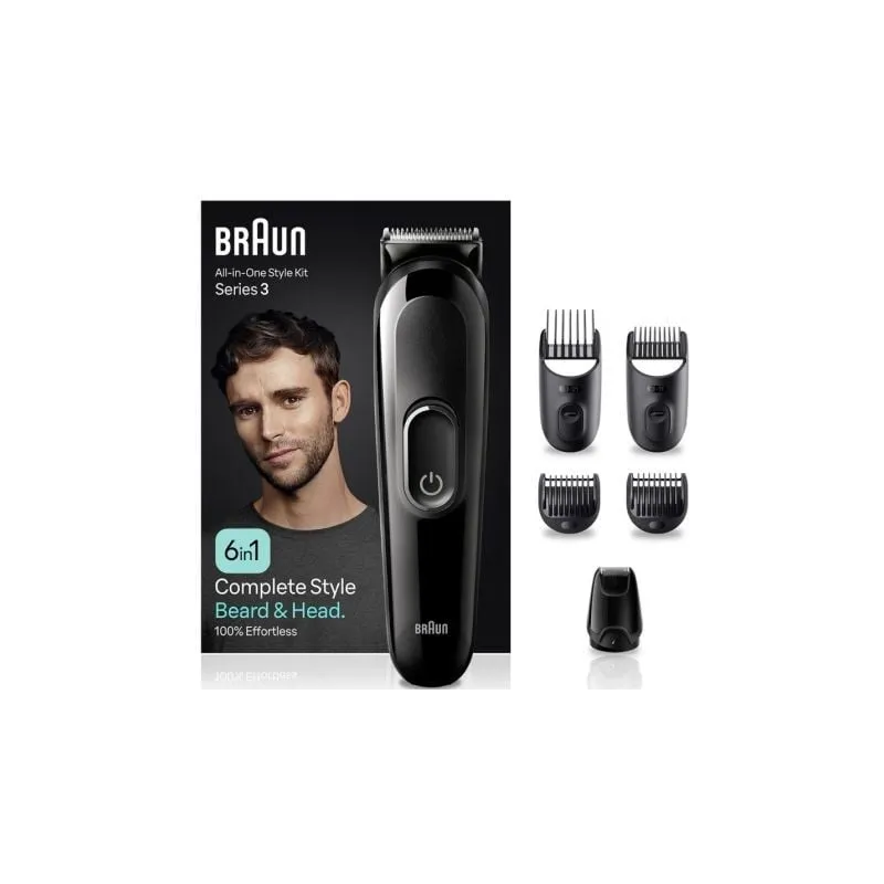 Afeitadora Braun All in One 6 en 1 Style Kit Series 3 MGK3410- con batería- 6 Accesorios