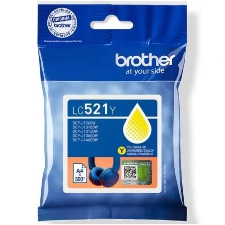 Cartucho de Tinta Original Brother LC521Y- Amarillo
