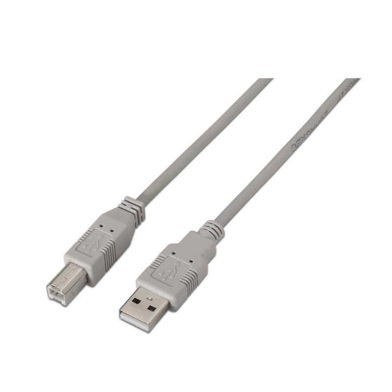 CABLE AISENS USB 2-0 IMPRESORA TIPO A M-B M BEIGE 1-0M