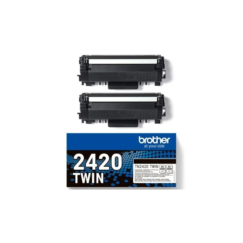 Pack toner brother tn2420twin negro larga