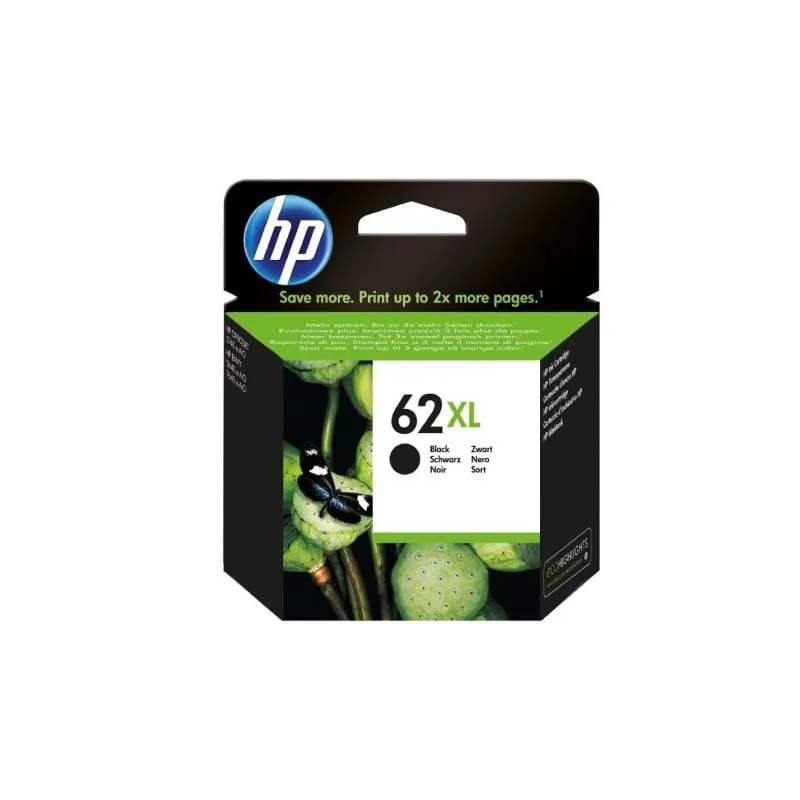Cartucho de Tinta Original HP nº62 XL Alta Capacidad- Negro