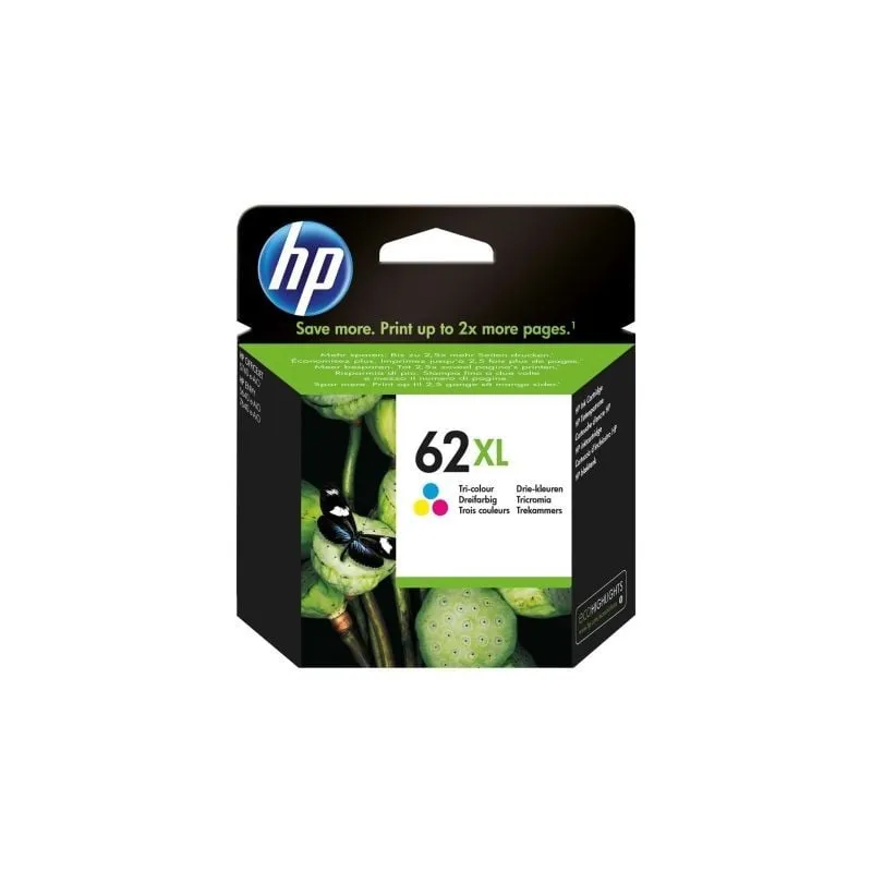 Cartucho de Tinta Original HP nº62 XL Alta Capacidad- Tricolor