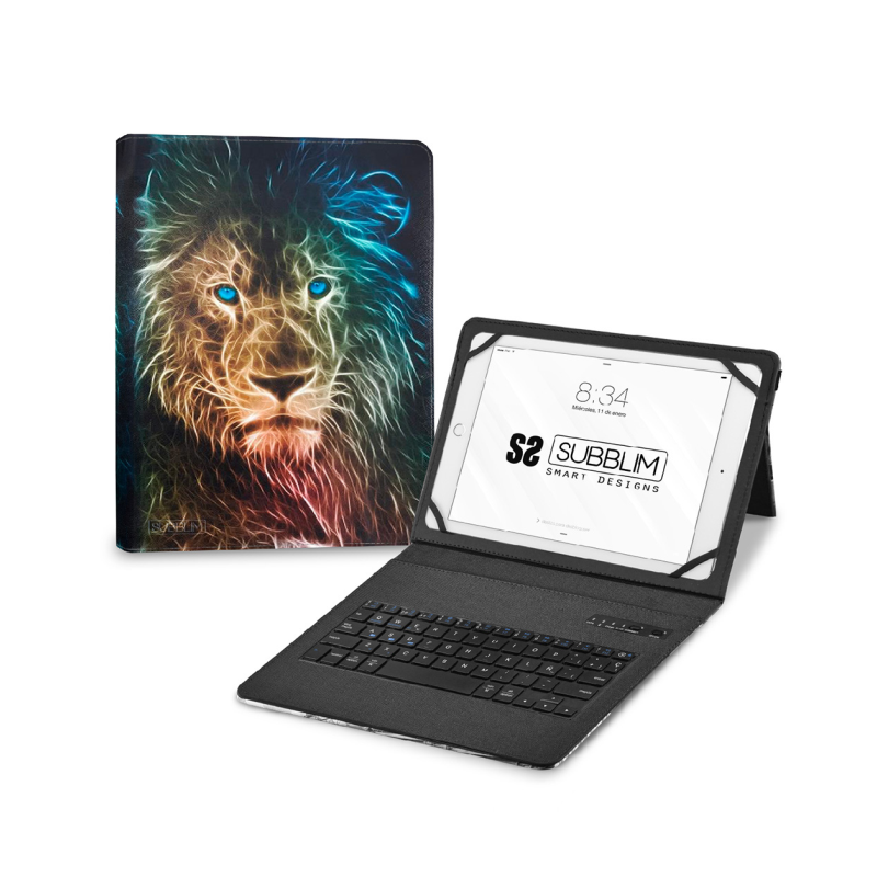 Funda con Teclado Subblim Keytab Pro Bluetooth para Tablets de 9"-11"- León