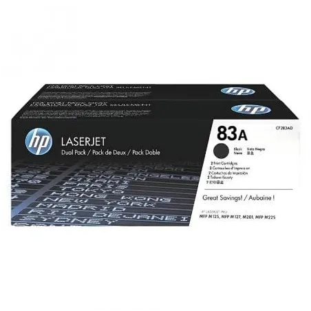 Tóner Original HP nº83A Multipack- 2x Negro