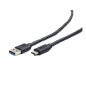 CABLE USB(C) 3-1 A USB(A) 3-0 PHASAK 1-8M NEGRO