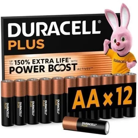 Pack de 12 Pilas AA Duracell Plus Power Boost DPBLR6B12- 1-5V- Alcalinas