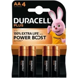 Pack de 4 Pilas AA Duracell Plus Power Boost DPBLR6B4- 1-5V- Alcalinas
