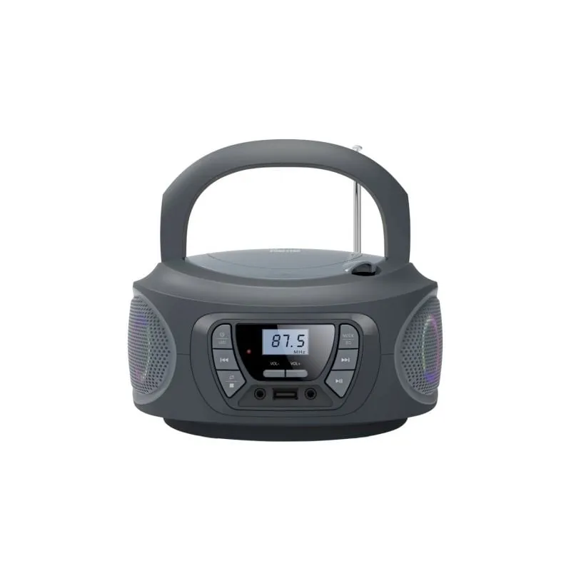 Radio CD Fonestar BOOM-ONE-G- 13W- con Cable- a Pilas- Gris