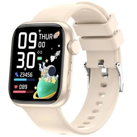 Smartwatch Forever IGo Watch 3 JW-500- Notificaciones- Frecuencia Cardíaca- Marfil