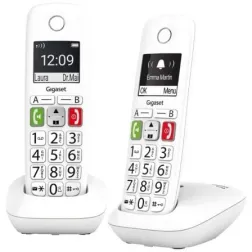 Teléfono Inalámbrico Gigaset E290- Pack DUO- Blanco