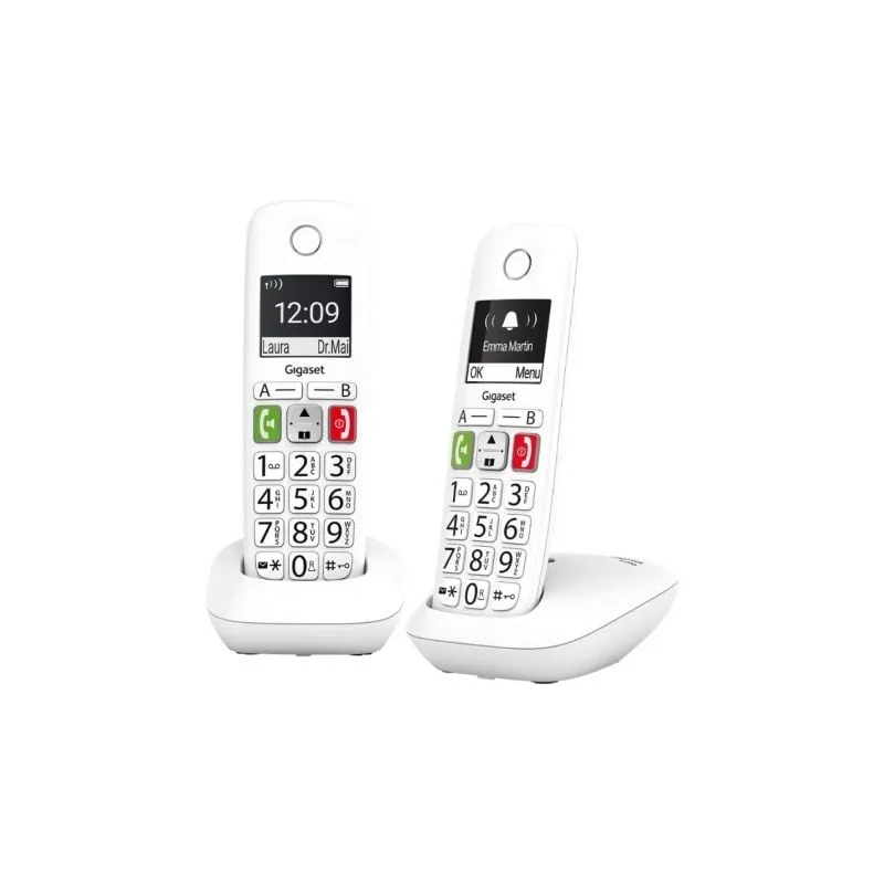 Teléfono Inalámbrico Gigaset E290- Pack DUO- Blanco