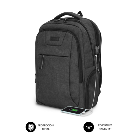 Mochila Subblim Professional Air Padding Backpack para Portátiles hasta 16"- Puerto USB