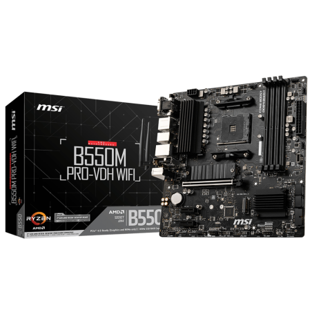 PLACA BASE MSI B550M PRO-VDH WIFI AM4 MATX 4XDDR4