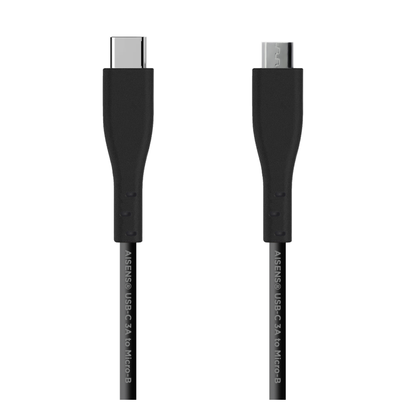 AISENS CABLE USB 2-0 3A TIPO USB-C M-MICRO B M NEGRO 1-0M