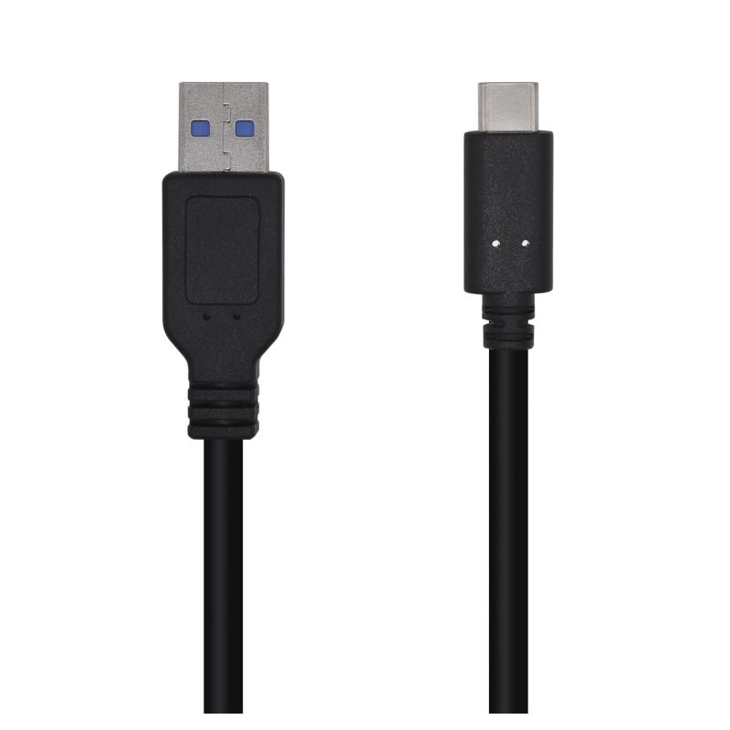 AISENS CABLE USB 3-1 GEN2 10GBPS 3A TIPO USB-C M-A M NEGRO 0-5M
